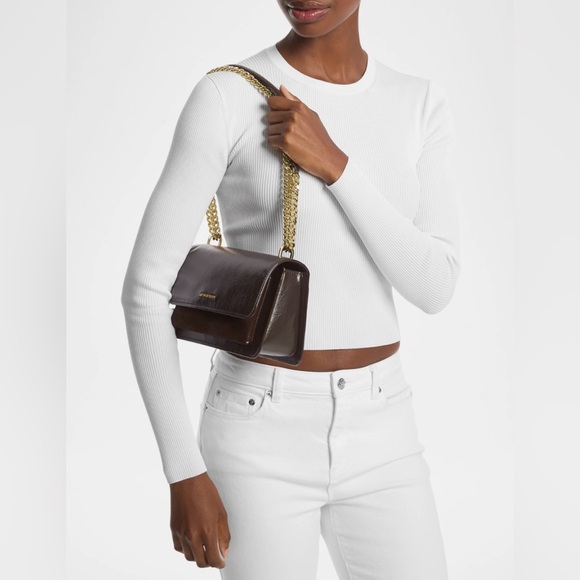 *NWT*MICHAEL Michael Kors Claire Flap Leather Shoulder Bag - Picture 2 of 5